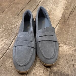 Zara Women's Gray Suede Loafers size 5.5 EURO 36 new never worn